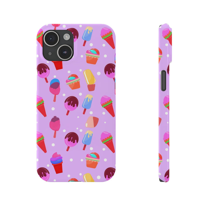 Slim Cute Phone Cases for Iphone - | iPhone 15 Case | iPhone 15 Pro Max Case, Iphone 14 Case, Iphone 14 Pro Max, Iphone 13, Summer Ice - cream Pink - Studio40ParkLane