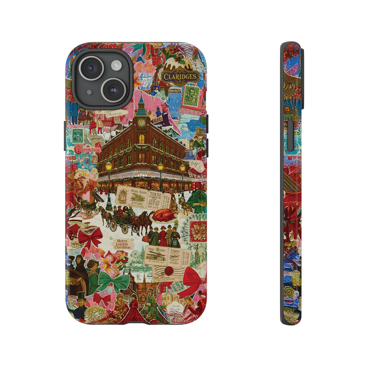 Aesthetic Tough London Coquette Collage Premium Phone Case - For iPhone 17 Pro Max iPhone 16 Pro iPhone 15 Iphone 14 Plus 13 Pro 12 11 10 XR - Studio40ParkLane