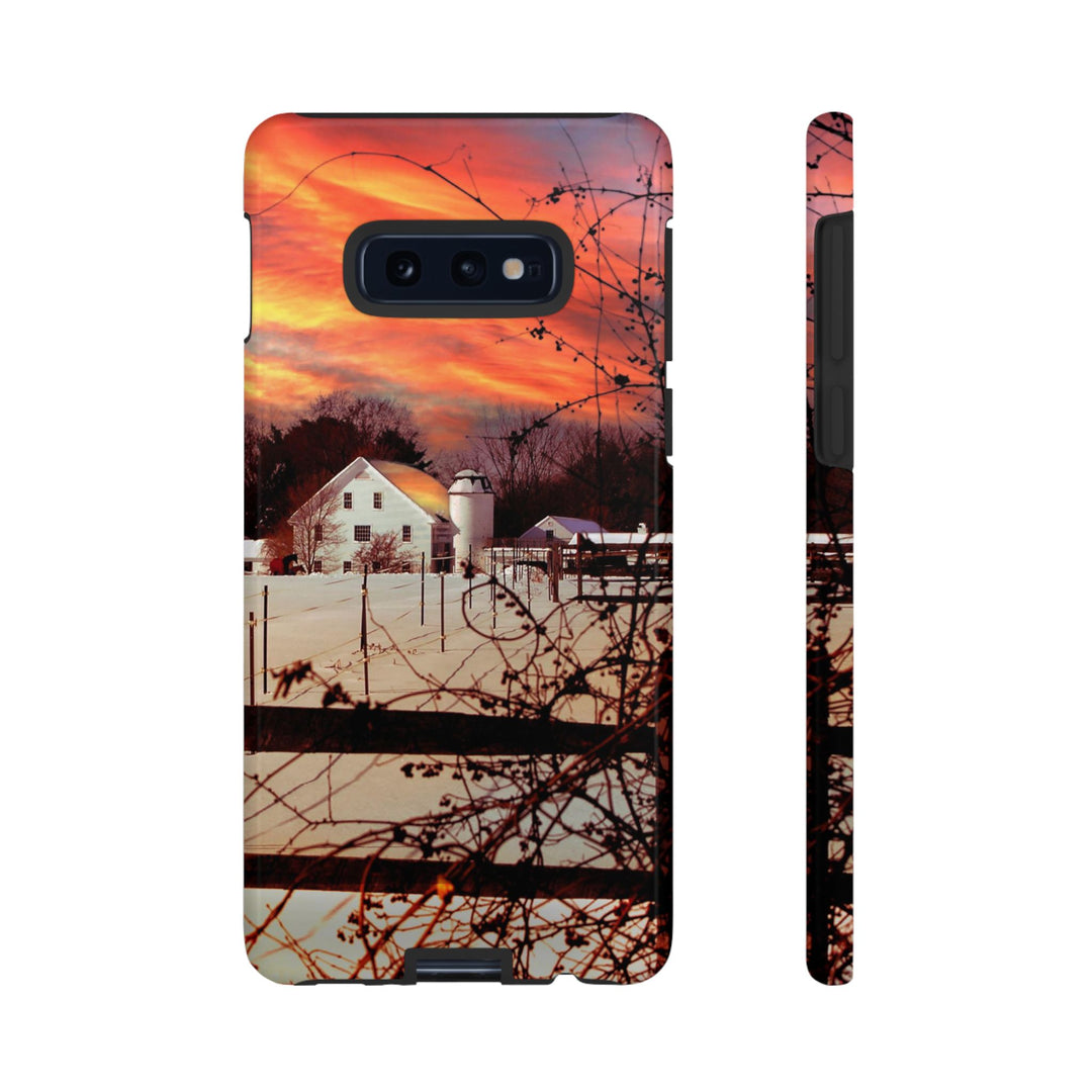 Impact Resistant, Winter Sunset Cute Phone Cases for Samsung S24, S23, S22, S21, IPhone 15 pro Iphone 14 pro Iphone 13 IPhone 12 Iphone 11 - Studio40ParkLane