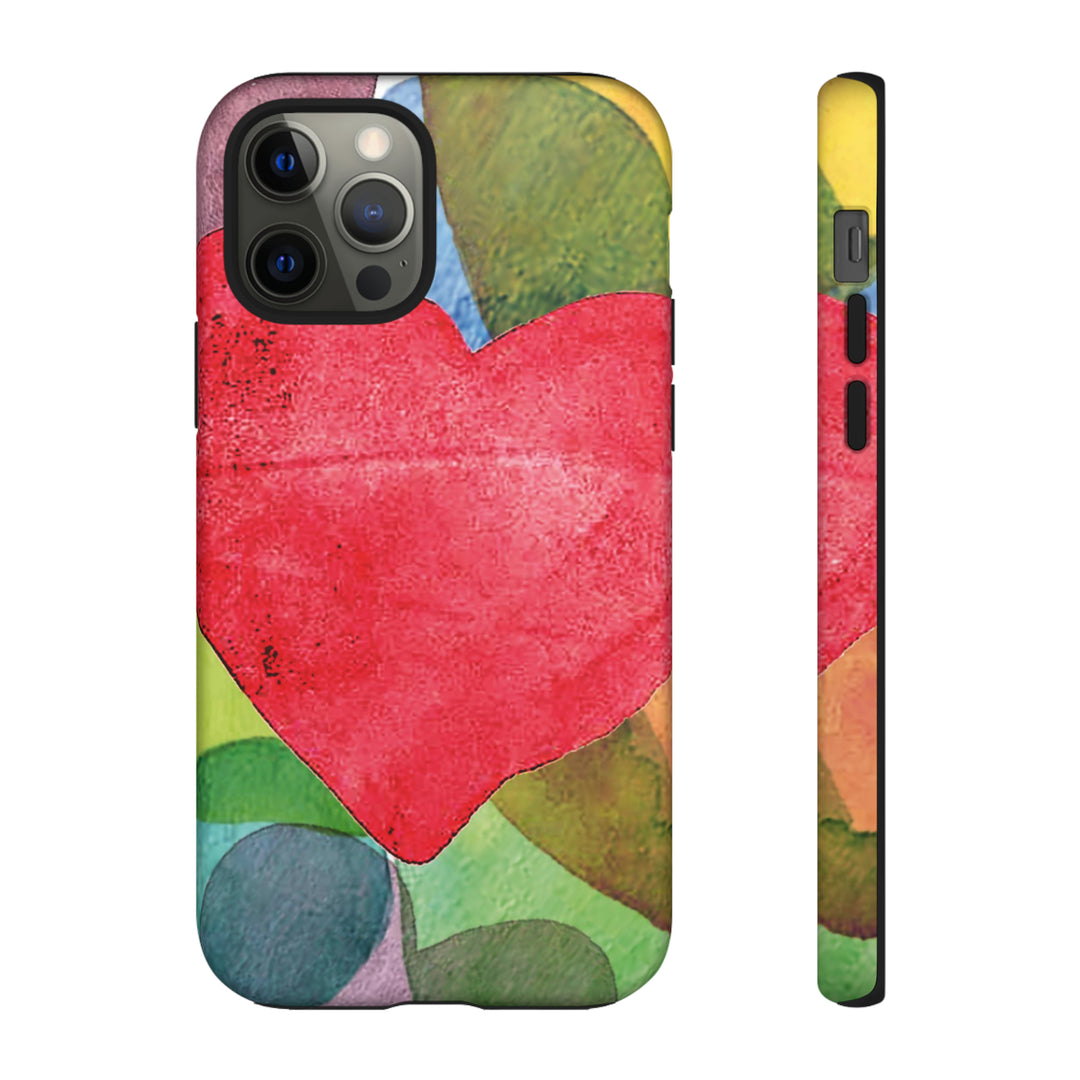 Cute IPhone Case | iPhone 15 Case | iPhone 15 Pro Max Case, Iphone 14 Case, Iphone 14 Pro Max Case IPhone Case for Art Lovers, Red Heart - Studio40ParkLane