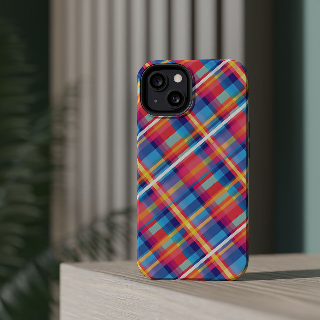 Checkered Plaid Magsafe Gift for Her Cute Phone Case for Iphone, | iPhone 16 | iPhone 15 Pro Max, Iphone 14 Pro Max, 13 12 11 10 9 8 7 - Studio40ParkLane