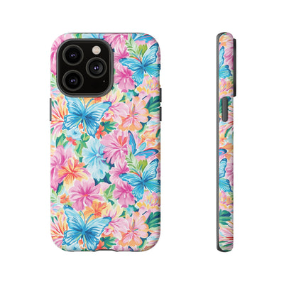 Premium Tough Butterflies Flowers Cute Phone Cases for Samsung S24, S23, S22, S21, S20, Plus and Ultra, Iphone 16 Pro Max,15, 14, 13, 12, 11, 10