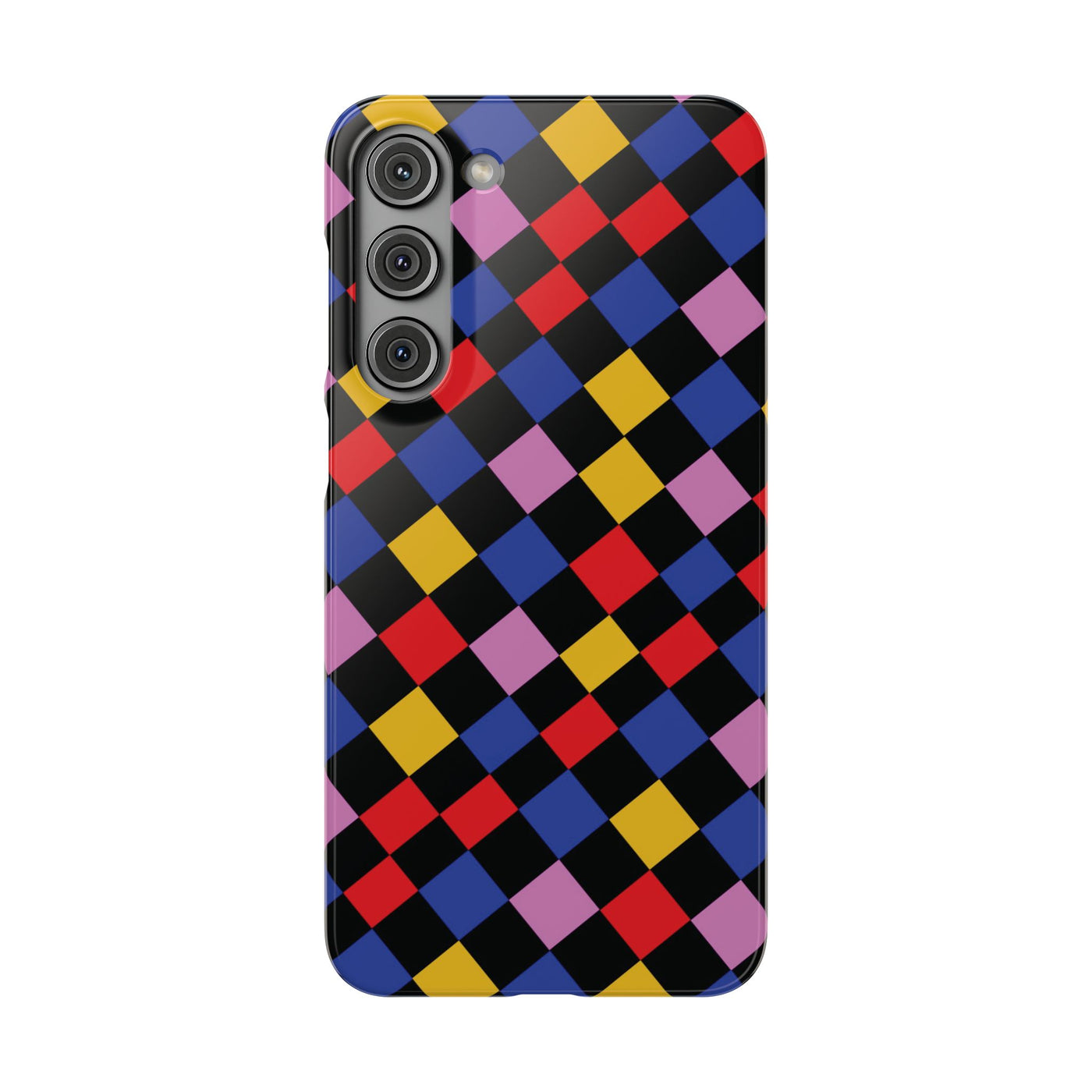 Colorful Checkerboard Cute Phone Case - Sleek Snap - for iPhone 16 15 14 13 12 11 Max Pro Plus Samsung Galaxy S24 S23 S22 S21 S20 Plus Ultra - Studio40ParkLane