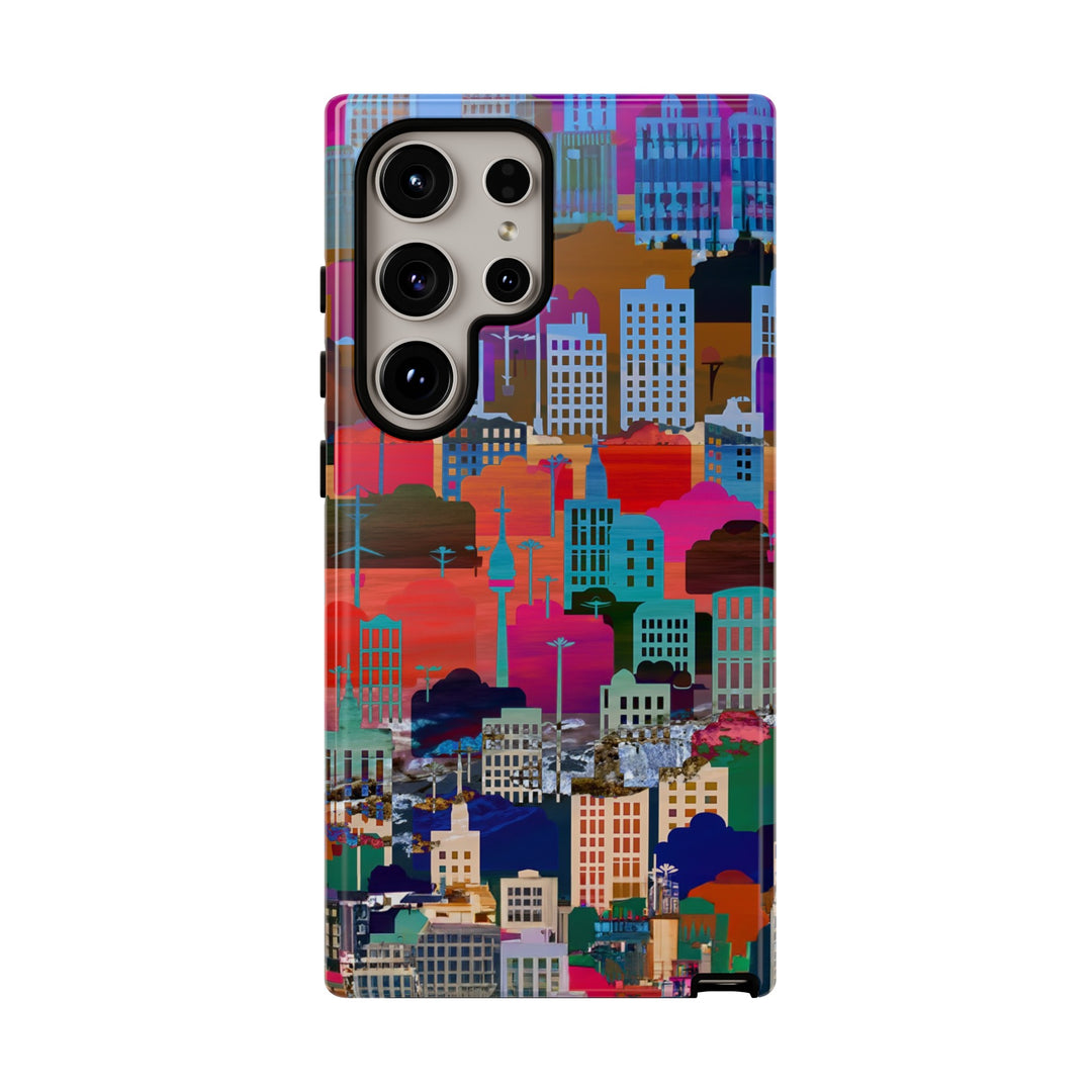 Cute Samsung Case | Cool Iphone Case | Summer City Skyline, Samsung S24, S23, S22, S21, IPhone 15 Case | Iphone 14 Case, Iphone 13 Case - Studio40ParkLane