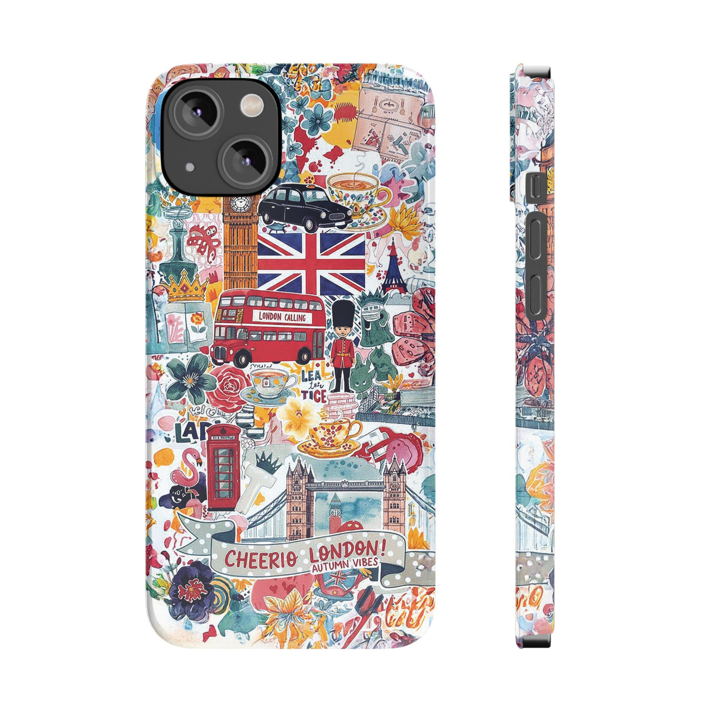Slim London England Coquette Collage Cute Phone Case for Iphone 17 - | iPhone 16 Pro Max Case | iPhone 15 Case Iphone 14 13 12 11 10 9 8 7 - Studio40ParkLane