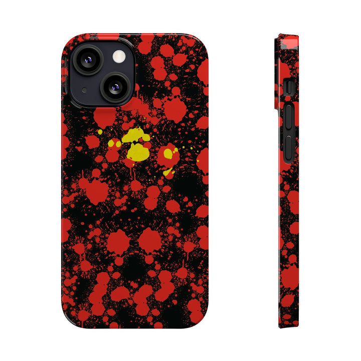 Slim Cute Phone Cases for Iphone - | iPhone 15 Case | iPhone 15 Pro Max Case, Iphone 14 Case, Iphone 14 Pro Max, Iphone 13, Red Yellow Paint Splash - Studio40ParkLane