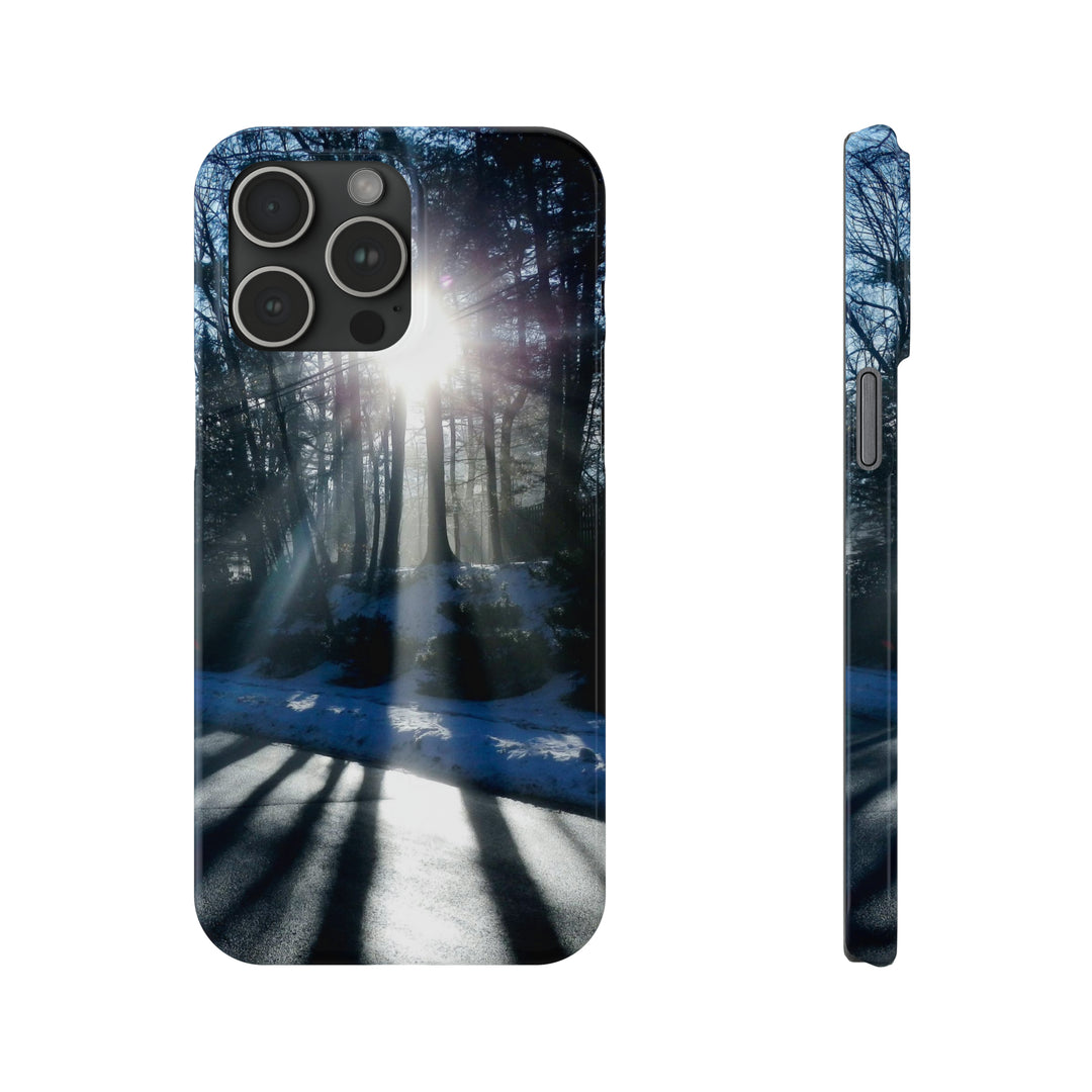 Slim Cute Phone Cases for Iphones - | iPhone 15 Case | iPhone 15 Pro Max Case, Iphone 14 Case, Iphone 14 Pro Max, Iphone 13, Winter Morning Sun - Studio40ParkLane