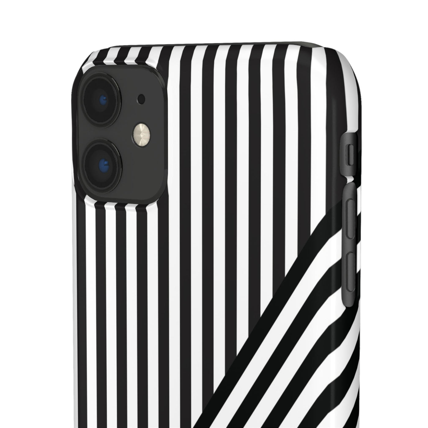 Aesthetic Black White Stripes Cute Phone Case Sleek Snap - For iPhone 17 Pro Max iPhone 16 Pro iPhone 15 Iphone 14 Plus 13 Pro 12 11 10 Gift - Studio40ParkLane