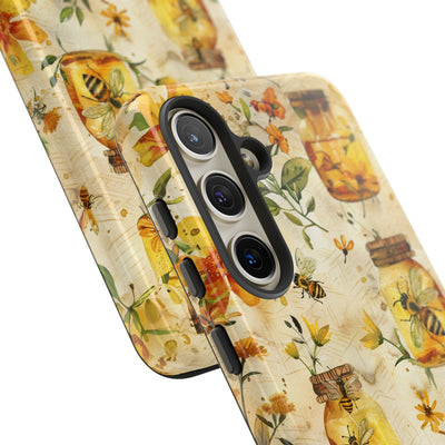 Impact Resistant, Honey Bees, Cute Phone Cases for Samsung S24, S23, S22, S21, IPhone 15 pro Iphone 14 pro Iphone 13 IPhone 12 Iphone 11