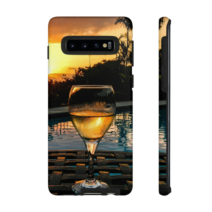 Samsung Galaxy Phone Case | Galaxy S23, S22, S21, S20 | Luxury Case Double Layered | Impact Resistant | Fashionable - Wine Glass 1 - Studio40ParkLane