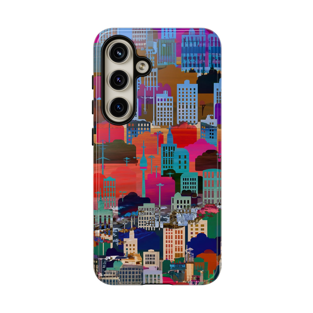 Cute Samsung Case | Cool Iphone Case | Summer City Skyline, Samsung S24, S23, S22, S21, IPhone 15 Case | Iphone 14 Case, Iphone 13 Case - Studio40ParkLane