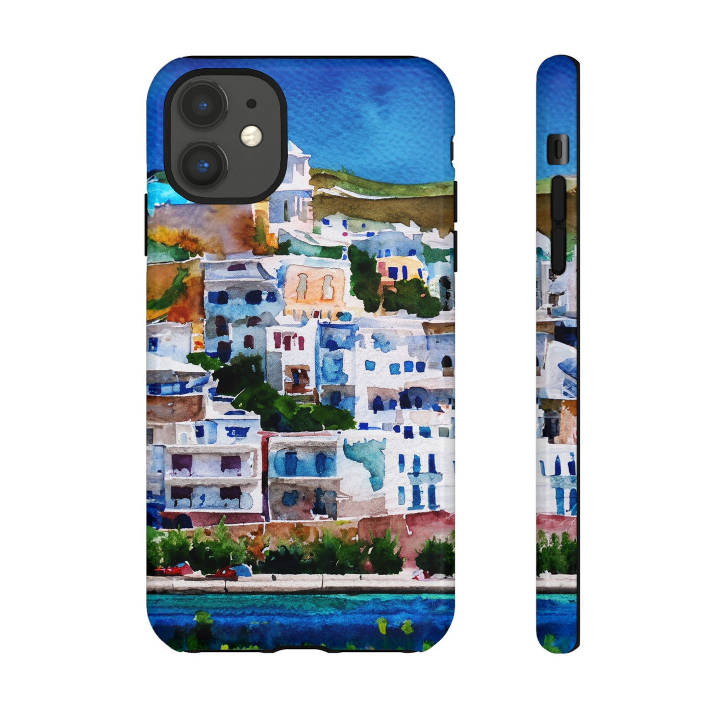 Impact Resistant, Greece House, Cute Phone Cases for Samsung S24, S23, S22, S21, IPhone 15 pro Iphone 14 pro Iphone 13 IPhone 12 Iphone 11