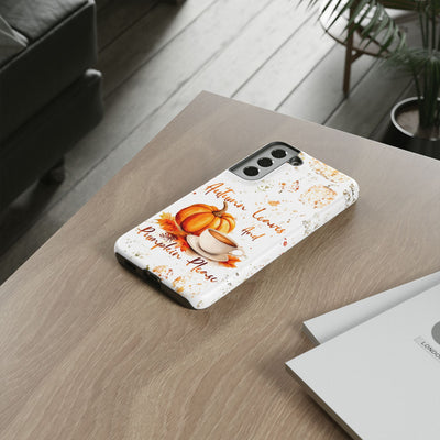 Impact Resistant, Fall Leaves Pumpkin Pie, Cute Phone Cases for Samsung S24, S23, S22, S21, IPhone 15 pro Iphone 14 pro Iphone 13 IPhone 12 Iphone 11