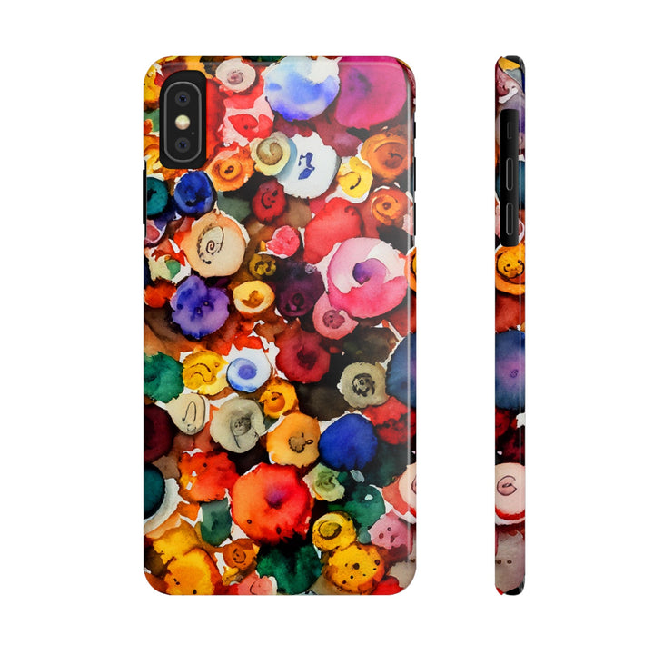 Slim Cute Phone Cases for Iphone | iPhone 15 Case | iPhone 15 Pro Max Case, Iphone 14, Iphone 14 Pro Max, Iphone 13, Colorful Buttons Abstract - Studio40ParkLane