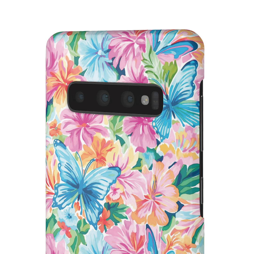 Sleek Snap Butterflies Flowers Cute Phone Case for iPhone 16 15 14 13 12 11 X Xs Max Xr Pro Plus Samsung Galaxy S24 S23 S22 S21 S20 Ultra