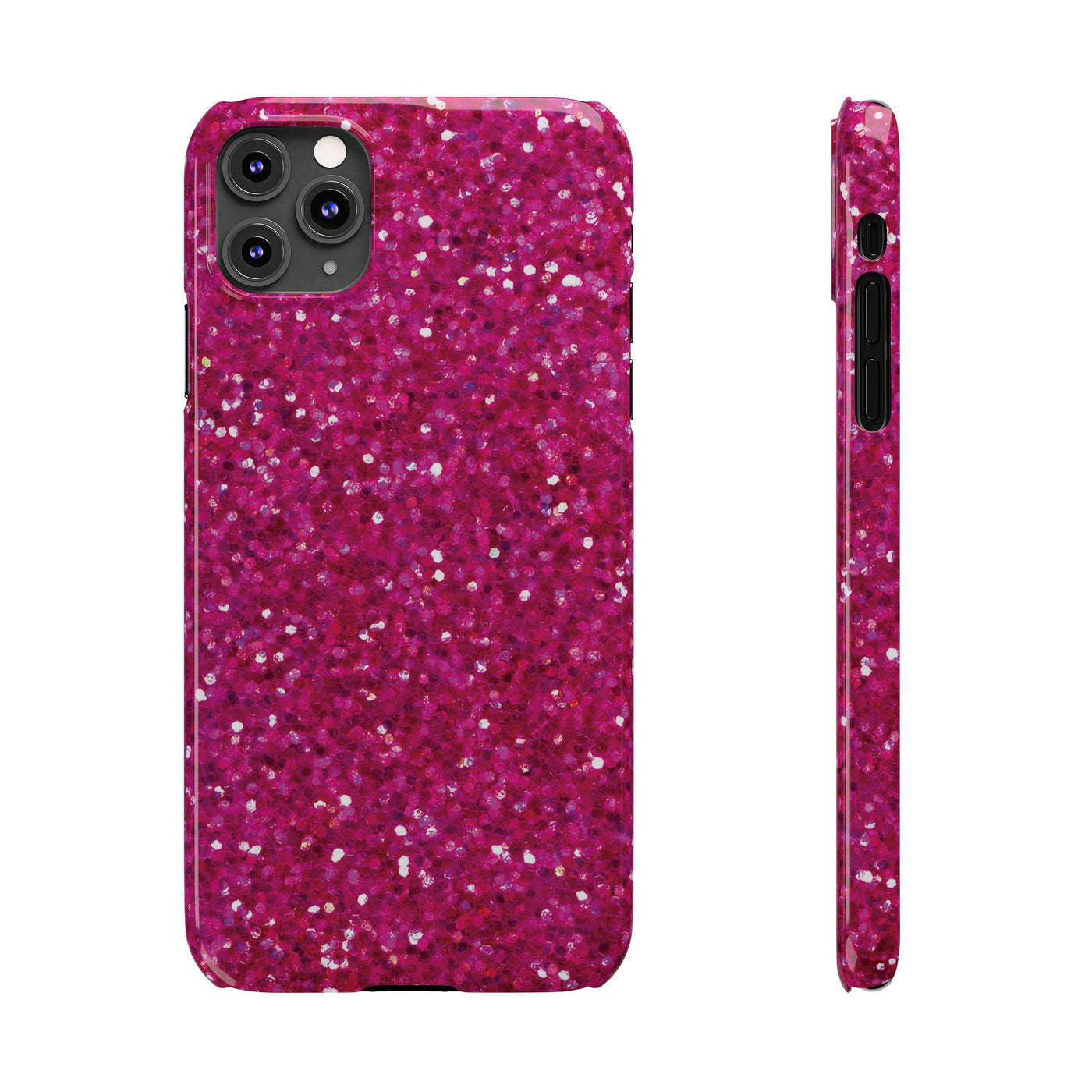 Slim Muted Pink Faux Play on Glitter Effect Cute Phone Cases for Iphone 16 Pro Max | iPhone 15 Case | iPhone 15 Pro Max Case, Iphone 14, Iphone 14 Pro Max, Iphone 13 12 11 8 7