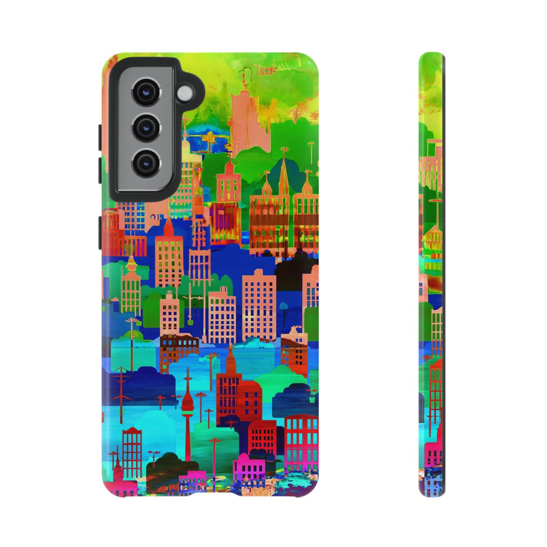 Cute Samsung Case | Cool Iphone Case | Summer City Skyline, Samsung S24, S23, S22, S21, IPhone 15 Case | Iphone 14 Case, Iphone 13 Case - Studio40ParkLane