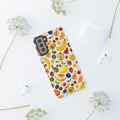 Impact Resistant, Mixed Fruits, Cute Phone Cases for Samsung S24, S23, S22, S21, IPhone 15 pro Iphone 14 pro Iphone 13 IPhone 12 Iphone 11