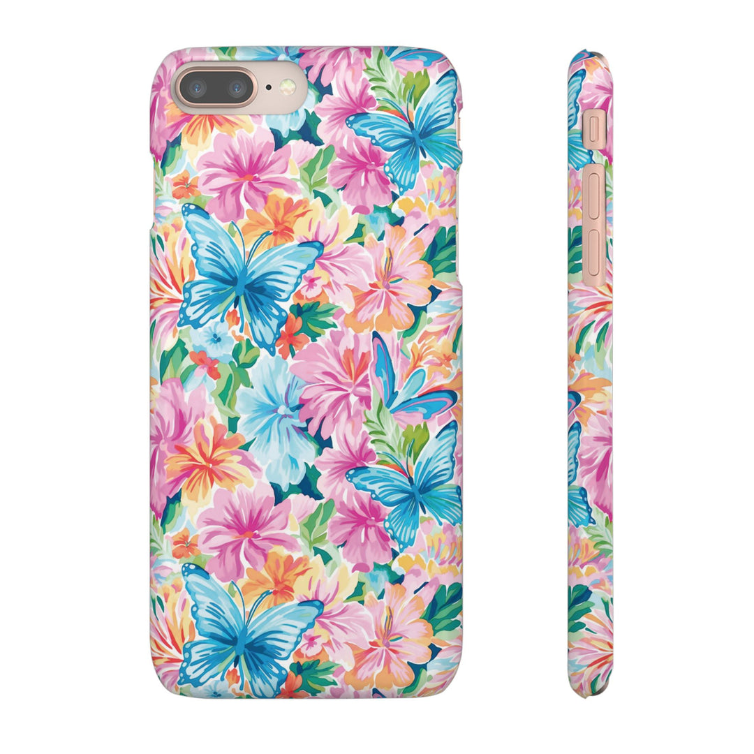 Sleek Snap Butterflies Flowers Cute Phone Case for iPhone 16 15 14 13 12 11 X Xs Max Xr Pro Plus Samsung Galaxy S24 S23 S22 S21 S20 Ultra