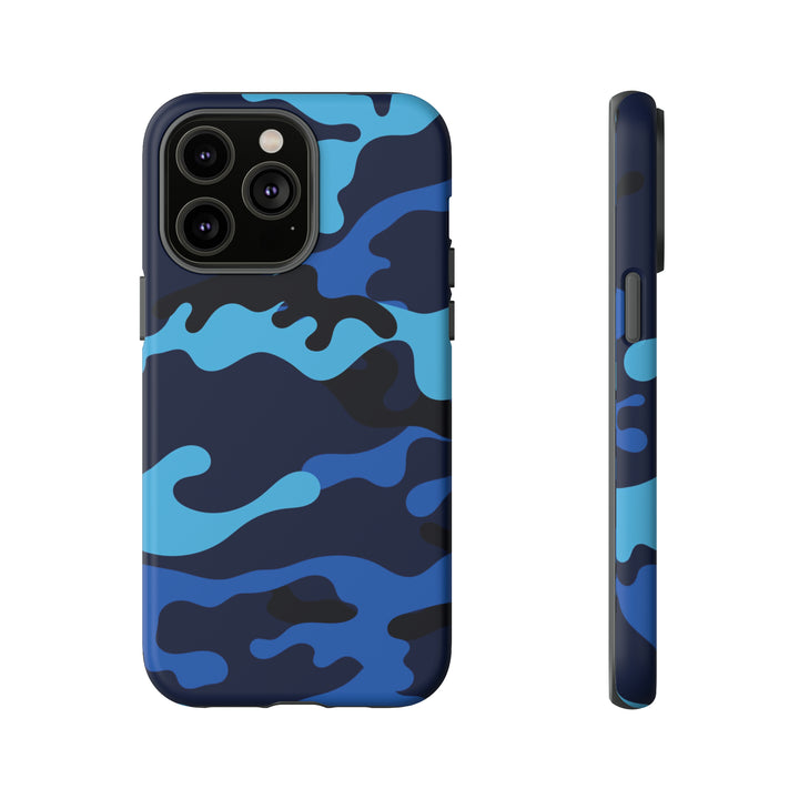 Cool Phone Case | Blue Camouflage, For iPhone 15 Case | iPhone 15 Pro Case, Iphone 14 Case, Iphone 14 Pro Max Case, Protective Iphone Case - Studio40ParkLane