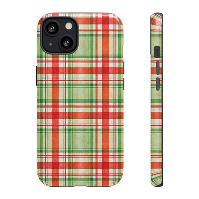 Aesthetic Tough Red Green Checkered Premium Phone Case - For iPhone 17 Pro Max iPhone 16 Pro iPhone 15 Iphone 14 Plus 13 Pro 12 11 10 XR XS - Studio40ParkLane