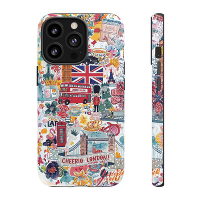 London England Coquette Collage Tough Premium Phone Case - For iPhone 17 Pro Max iPhone 16 Pro iPhone 15 Iphone 14 Plus 13 Pro 12 11 10 XR - Studio40ParkLane