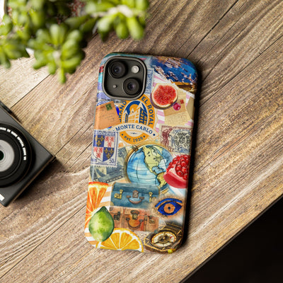 Cute European Summer Collage Phone Case, for IPhone 16 Case | Iphone 15, Iphone 14, IPhone 13 Case, 11 8 7, Samsung Galaxy S24, S23, S22, S21 Extra Protective