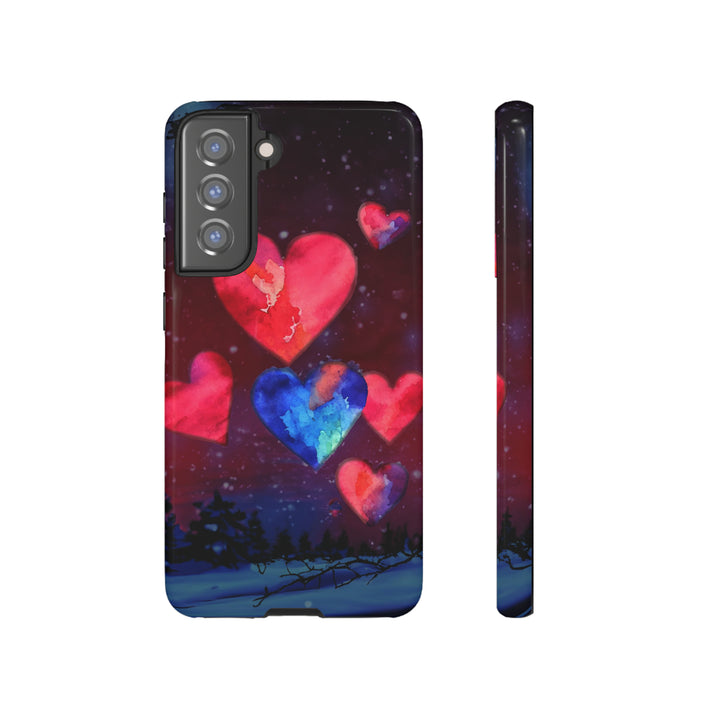 Cute Samsung Phone Case | Aesthetic Samsung Phone Case | Galaxy S23, S22, S21, S20 | Luxury case, Rising Hearts Night Phone Case - Studio40ParkLane