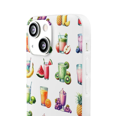 Cute Flexi Phone Cases, For Iphones and Samsung Galaxy Phones, Tropical Summer Fruit Cocktails, Galaxy S23 Phone Case, Samsung S22 Case, Samsung S21, Iphone 15, Iphone 14, Iphone 13