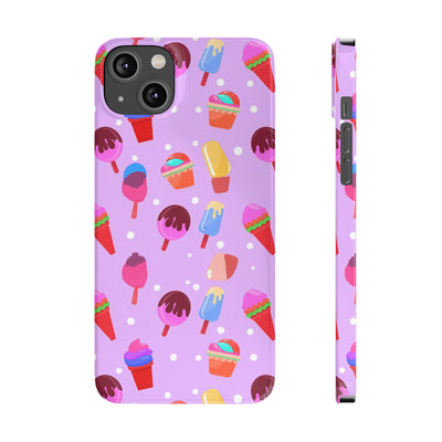 Slim Cute iPhone Cases - | iPhone 15 Case | iPhone 15 Pro Max Case, Iphone 14 Case, Iphone 14 Pro Max, Iphone 13, Summer Ice-cream Pink