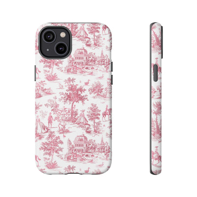 Premium Tough French Toile Gift for Her Cute Phone Cases for Samsung S25, S24, S23, S22, S21 Iphone, 16, 15, 14, 13, 12 Plus Max Pro Ultra - Studio40ParkLane