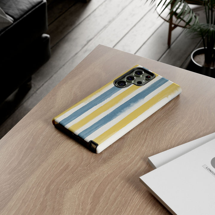 Tough Cute Yellow Stripes Phone Case, for IPhone 17 Pro Max | Iphone 17 Air, Iphone 16, IPhone 15, 14 13 12, Samsung Galaxy S26, S25, S24, S23 - Studio40ParkLane