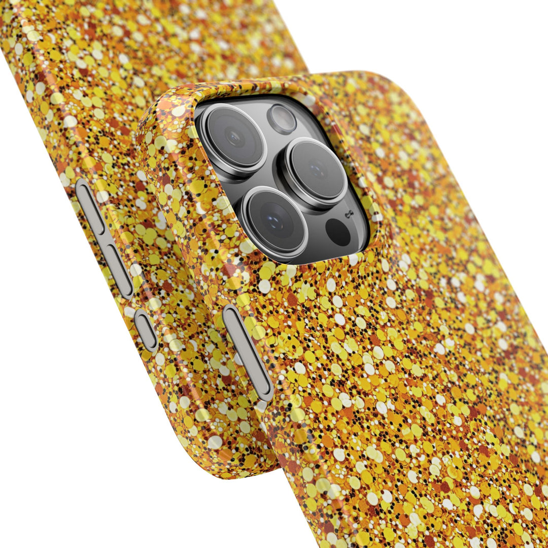 Slim Muted Gold Play on Faux Glitter Effect Cute Phone Cases for Iphone 16 Pro Max | iPhone 15 Case | iPhone 15 Pro Max Case, Iphone 14, Iphone 14 Pro Max, Iphone 13 12 11 8 7 - Studio40ParkLane