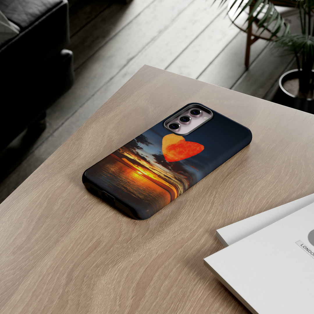Cute Samsung Phone Case | Aesthetic Samsung Phone Case | Galaxy S23, S22, S21, S20 | Luxury case, Cute Rising Heart Sunset Phone Case - Studio40ParkLane
