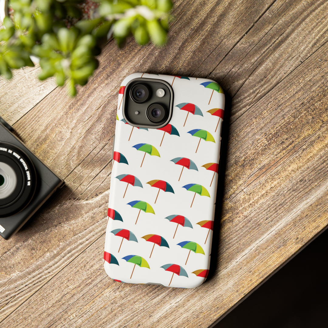 Cute IPhone Case | Colorful Beach Parasols, iPhone 15 Case | iPhone 15 Pro Case, Iphone 14 Case, Iphone 14 Pro Max Case, Protective Iphone Case - Studio40ParkLane