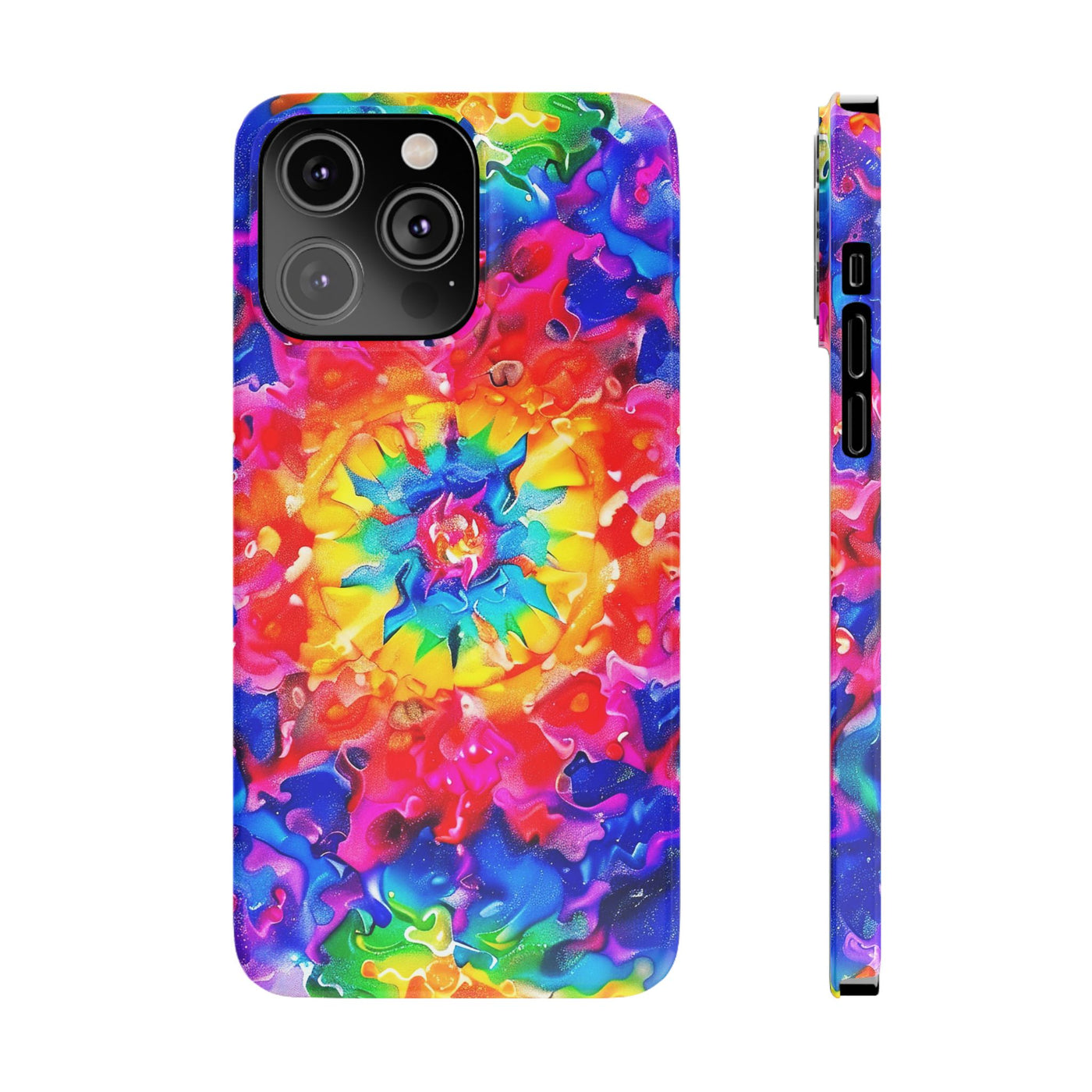 Tie Dye Faux Glitter Gift for Her Cute Phone Cases for Iphone 16 Pro Max | iPhone 15 Case | iPhone 15 Pro Max Case, Iphone 14, Iphone 14 Pro Max, Iphone 13 12 11 8 7