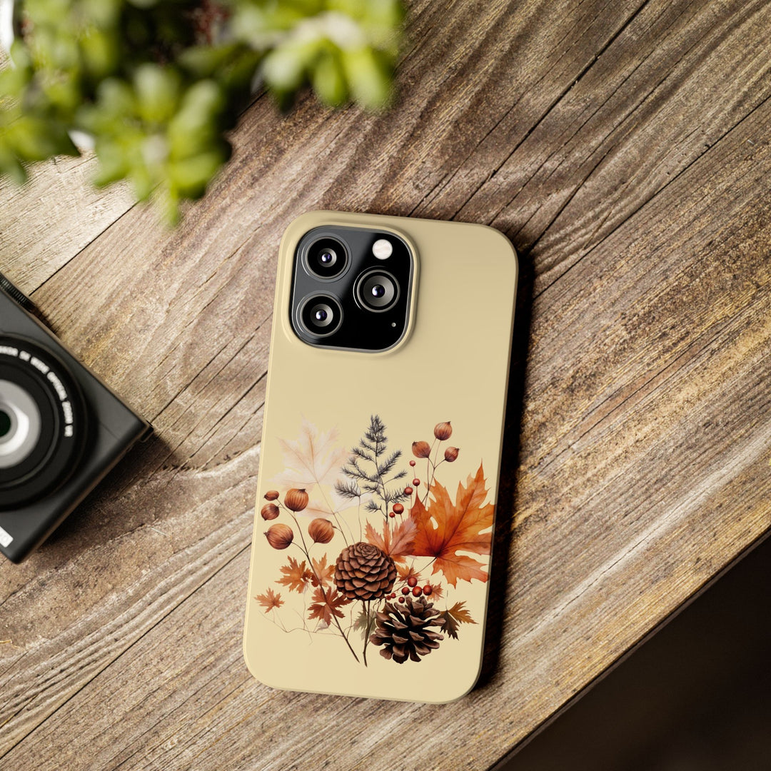 Slim Fall Leaves Foliage Cute Phone Cases for Iphone 16 | iPhone 15 Case | iPhone 15 Pro Max Case, Iphone 14, Iphone 14 Pro Max, Iphone 13, Slim Mom Dad Gift - Studio40ParkLane