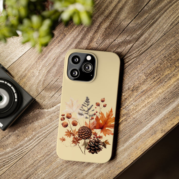 Slim Fall Leaves Foliage Cute Phone Cases for Iphone 16 | iPhone 15 Case | iPhone 15 Pro Max Case, Iphone 14, Iphone 14 Pro Max, Iphone 13, Slim Mom Dad Gift - Studio40ParkLane