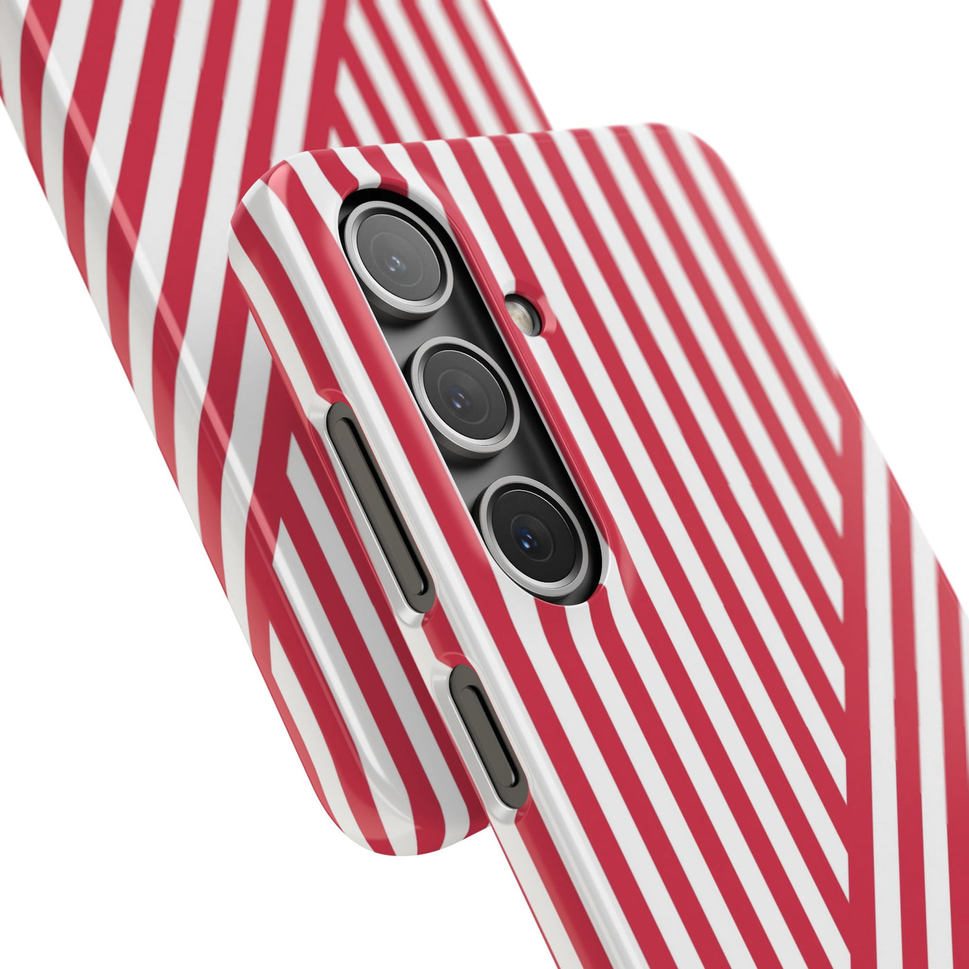 Aesthetic Winterberry Red Stripes Cute Phone Case Sleek Snap - For iPhone 17 Pro Max iPhone 16 Pro iPhone 15 Iphone 14 Plus 13 Pro 12 11 10 Gift - Studio40ParkLane