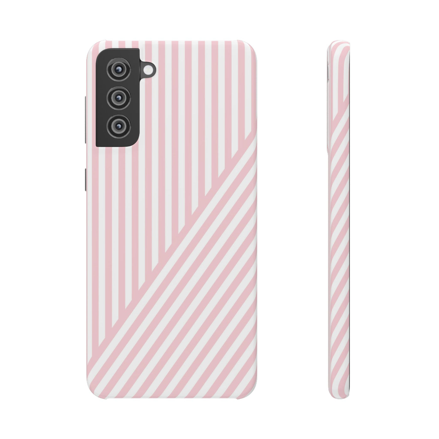 Aesthetic Sweet Pink Stripes Cute Phone Case Sleek Snap - For iPhone 17 Pro Max iPhone 16 Pro iPhone 15 Iphone 14 Plus 13 Pro 12 11 10 Gift