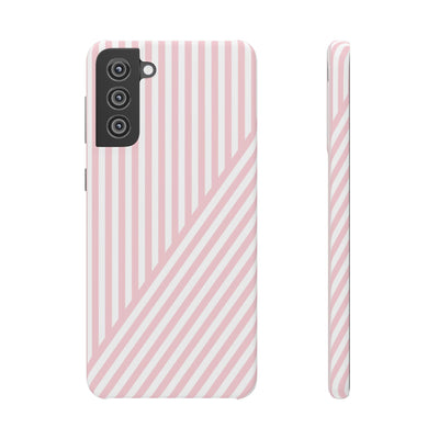 Aesthetic Sweet Pink Stripes Cute Phone Case Sleek Snap - For iPhone 17 Pro Max iPhone 16 Pro iPhone 15 Iphone 14 Plus 13 Pro 12 11 10 Gift