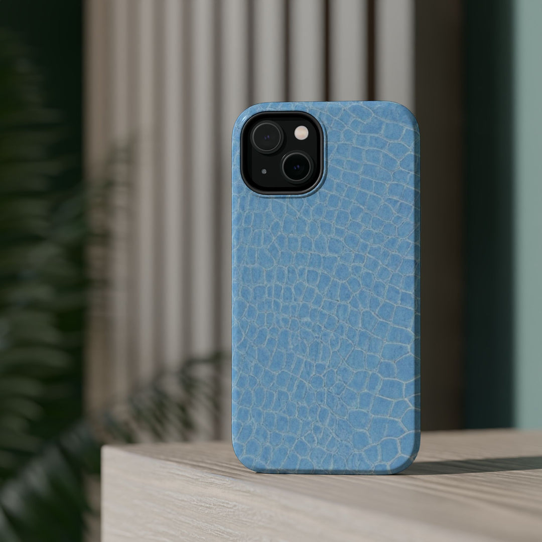 Non Leather Blue Color Pattern Magsafe Cute Phone Case for Iphone Gift for Her, | iPhone 15 Case | iPhone 15 Pro Max Case, Iphone 14, Iphone 14 Pro Max, Iphone 13, Iphone 16 - Studio40ParkLane