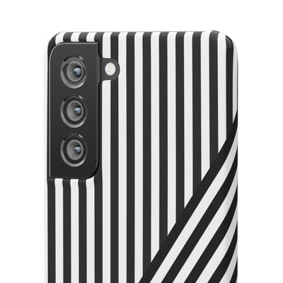 Aesthetic Black White Stripes Cute Phone Case Sleek Snap - For iPhone 17 Pro Max iPhone 16 Pro iPhone 15 Iphone 14 Plus 13 Pro 12 11 10 Gift - Studio40ParkLane