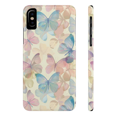Slim Cute iPhone Cases - | iPhone 15 Case | iPhone 15 Pro Max Case, Iphone 14 Case, Iphone 14 Pro Max, Iphone 13, Summer Pastel Butterflies