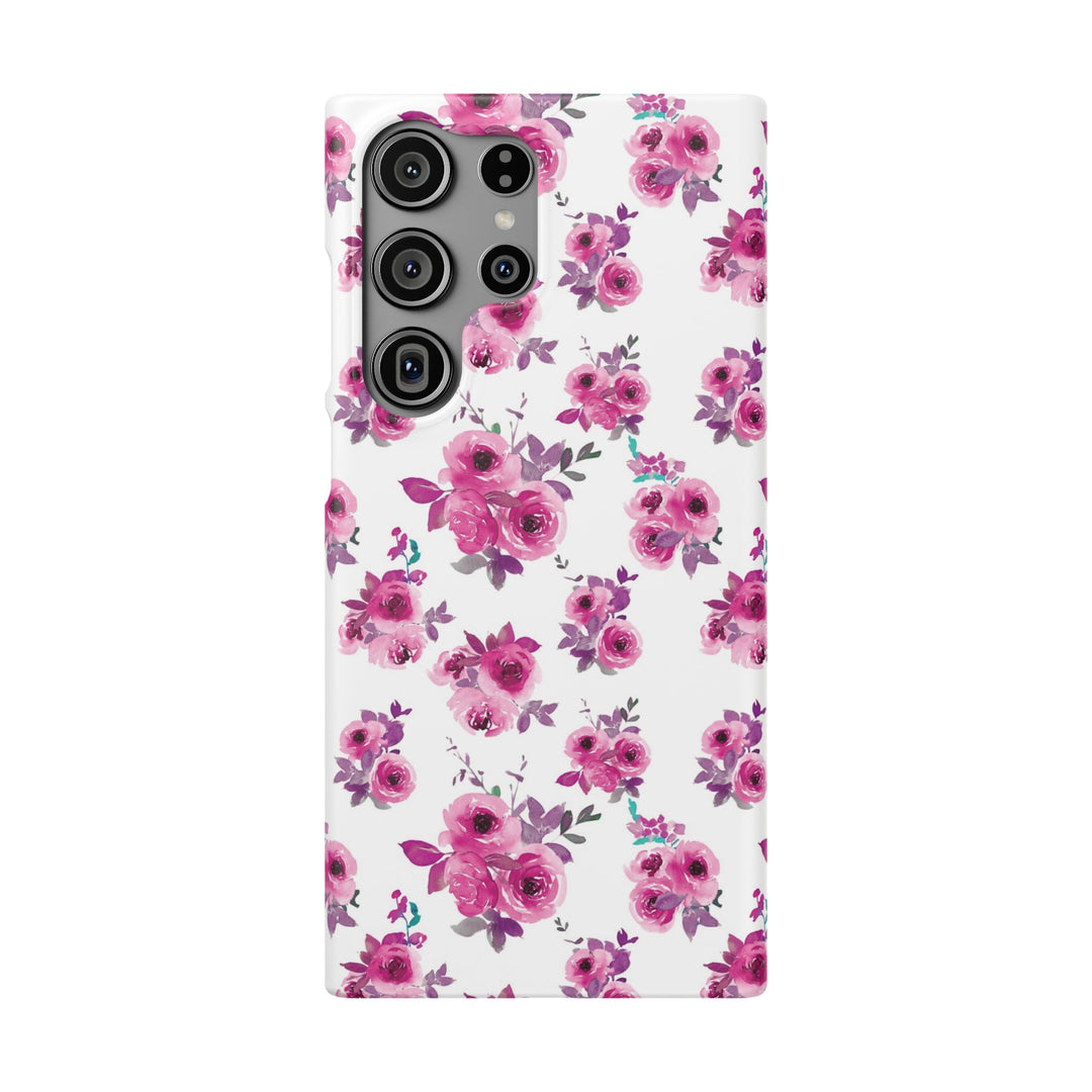 Sleek Snap Flowers Gift for Her Cute Phone Case for iPhone 16 15 14 13 12 11 X Xs Max Xr Pro Plus Samsung Galaxy S24 S23 S22 S21 S20 Ultra