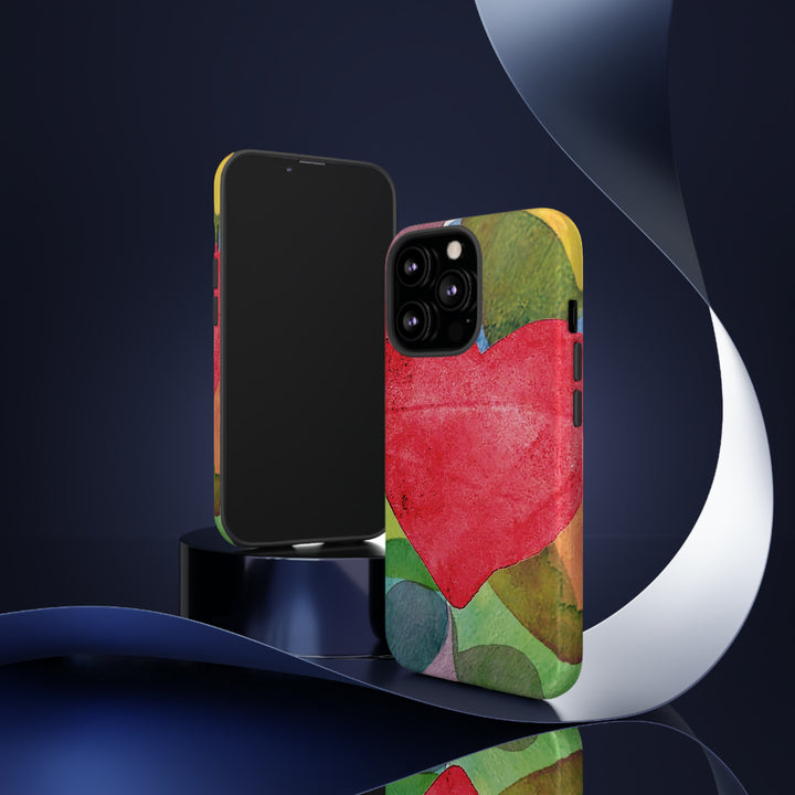 Cute IPhone Case | iPhone 15 Case | iPhone 15 Pro Max Case, Iphone 14 Case, Iphone 14 Pro Max Case IPhone Case for Art Lovers, Red Heart - Studio40ParkLane