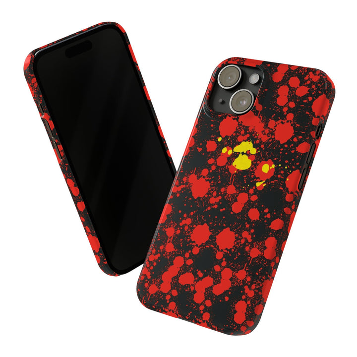 Slim Cute Phone Cases for Iphone - | iPhone 15 Case | iPhone 15 Pro Max Case, Iphone 14 Case, Iphone 14 Pro Max, Iphone 13, Red Yellow Paint Splash - Studio40ParkLane
