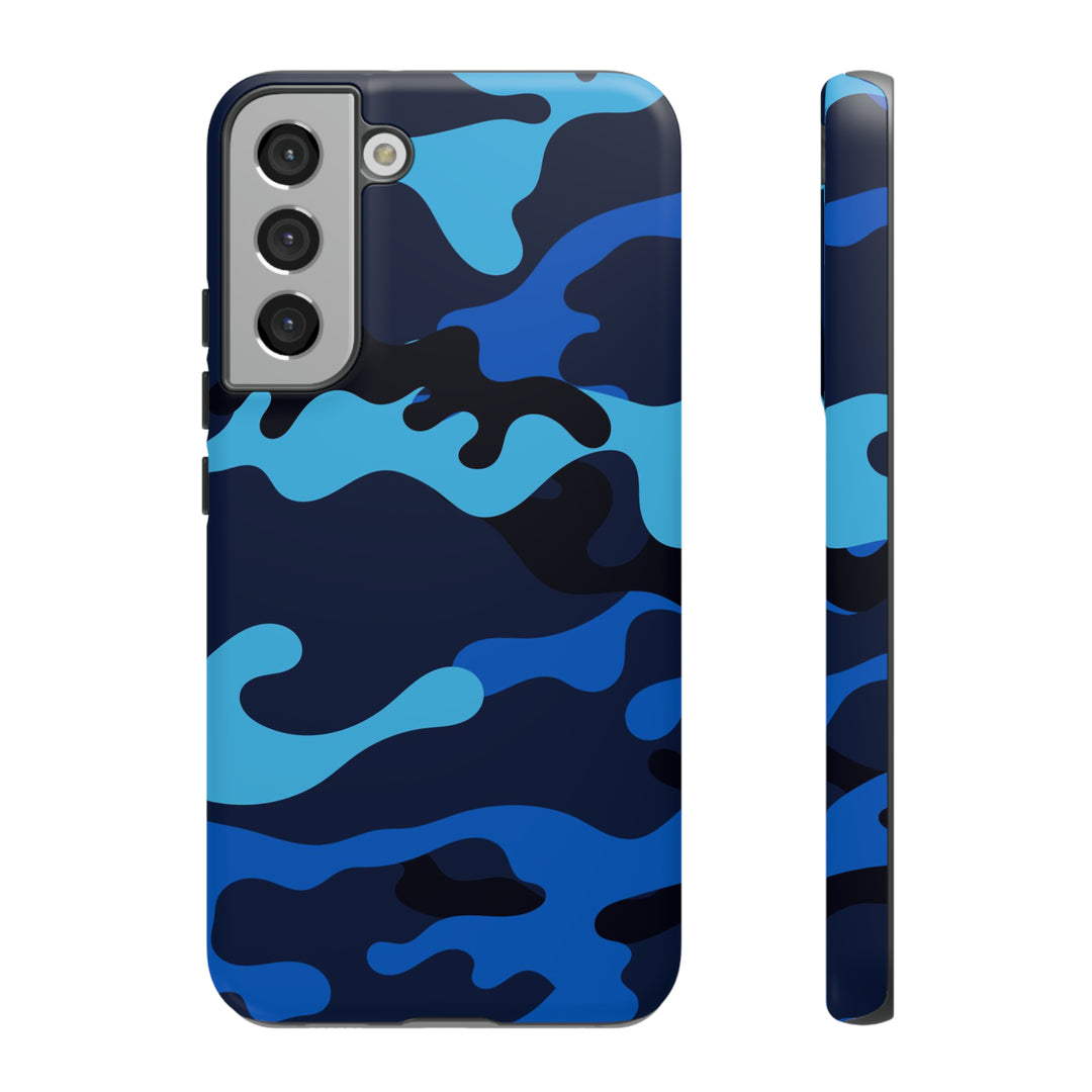 Cute Samsung Phone Case | Aesthetic Samsung Phone Case | Galaxy S23, S22, S21, S20 | Blue Camouflage, Protective Phone Case - Studio40ParkLane