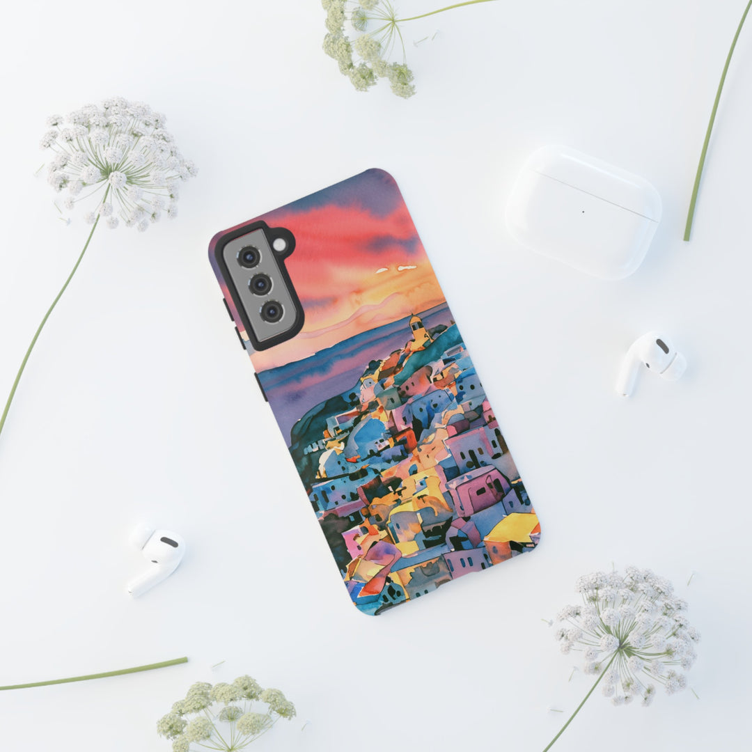 Impact Resistant, Greek Sunset, Cute Phone Cases for Samsung S24, S23, S22, S21, IPhone 15 pro Iphone 14 pro Iphone 13 IPhone 12 Iphone 11 - Studio40ParkLane