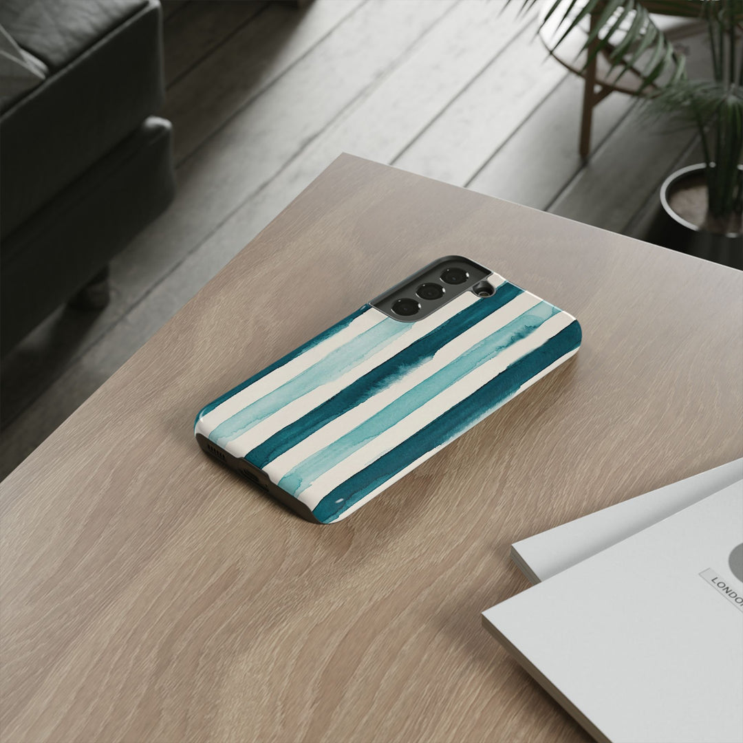 Tough Cute Green Stripes Phone Case, for IPhone 17 Pro Max | Iphone 17 Air, Iphone 16, IPhone 15, 14 13 12, Samsung Galaxy S26, S25, S24, S23